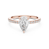 Gold Jewelry L36-15, Pear center stone, Rose Gold, view 4