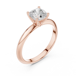 Gold Jewelry L36-6, Cushion center stone, Rose Gold, view 2