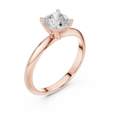 Gold Jewelry L36-6, Cushion center stone, Rose Gold, view 2