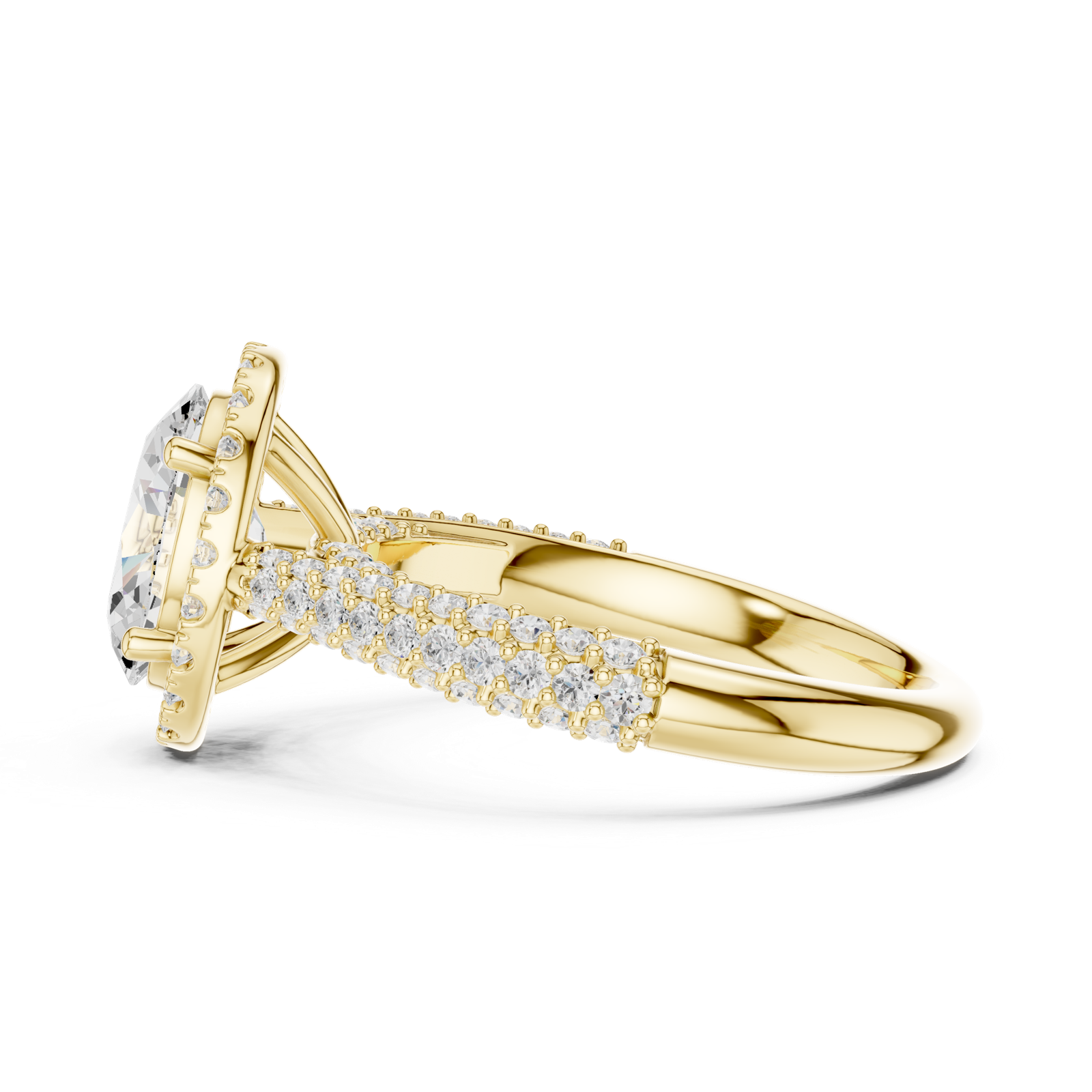 Gold Ring DDLR-364, Yellow Gold, view 3