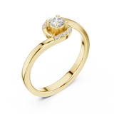 Gold Ring DDLR-841, Yellow Gold, view 2