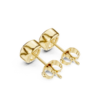 Gold Jewelry, Cushion center stone, Yellow Gold, view 2