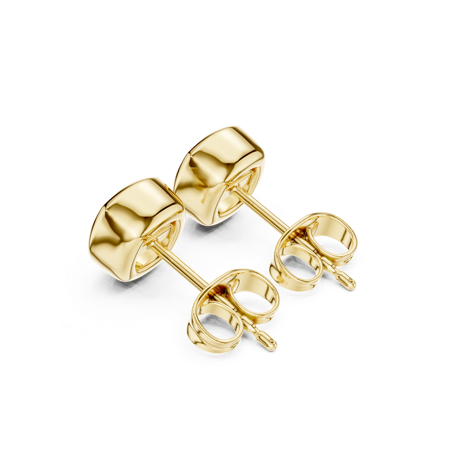 Gold Jewelry, Cushion center stone, Yellow Gold, view 2