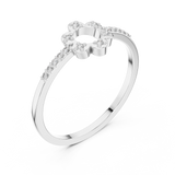 Gold Ring DR-6319, White Gold, view 2