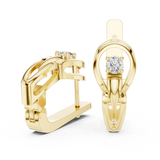 Gold Earrings L03-15, Yellow Gold, view 1