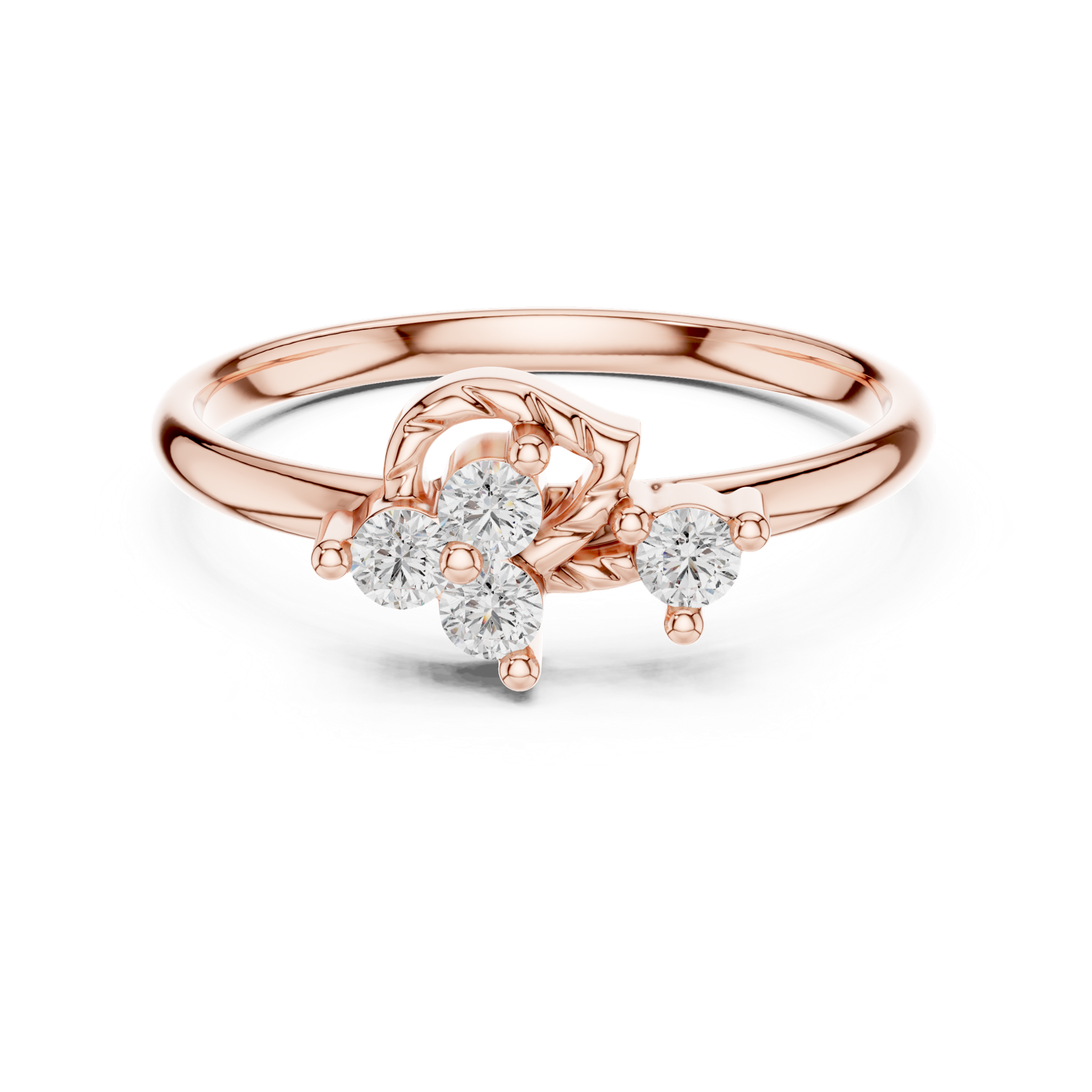 Gold Ring 1 (358), Rose Gold, view 4