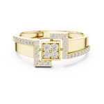 Gold Ring LR-01 (48), Yellow Gold, view 4