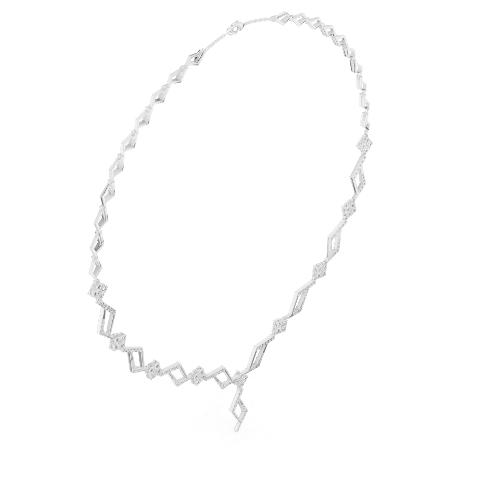 Gold Necklace SBWN (35), White Gold, view 2