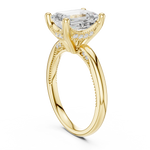 Gold Ring, Emerald center stone, Yellow Gold, view 1