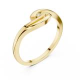 Gold Ring DDLR-811, Yellow Gold, view 2