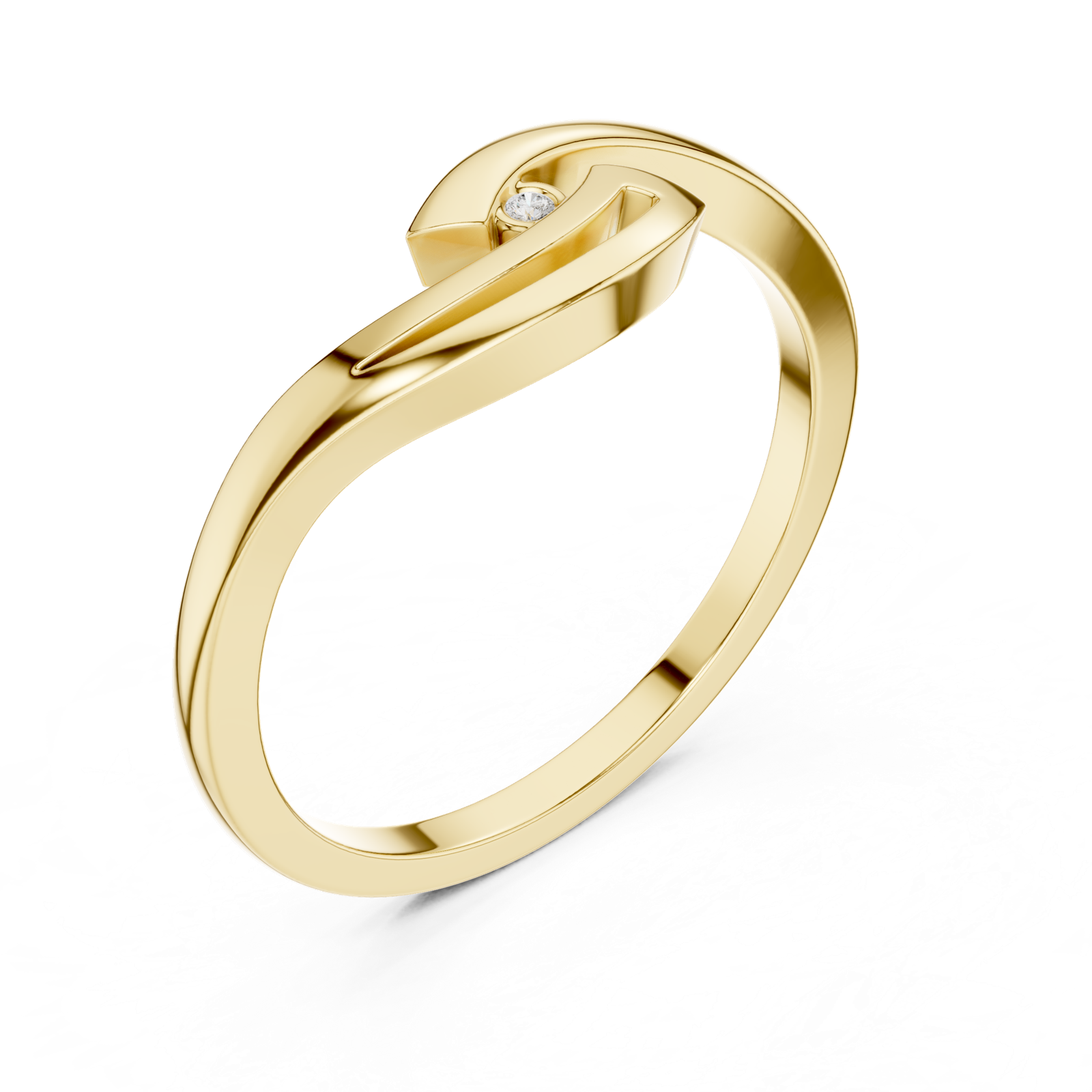 Gold Ring DDLR-811, Yellow Gold, view 2