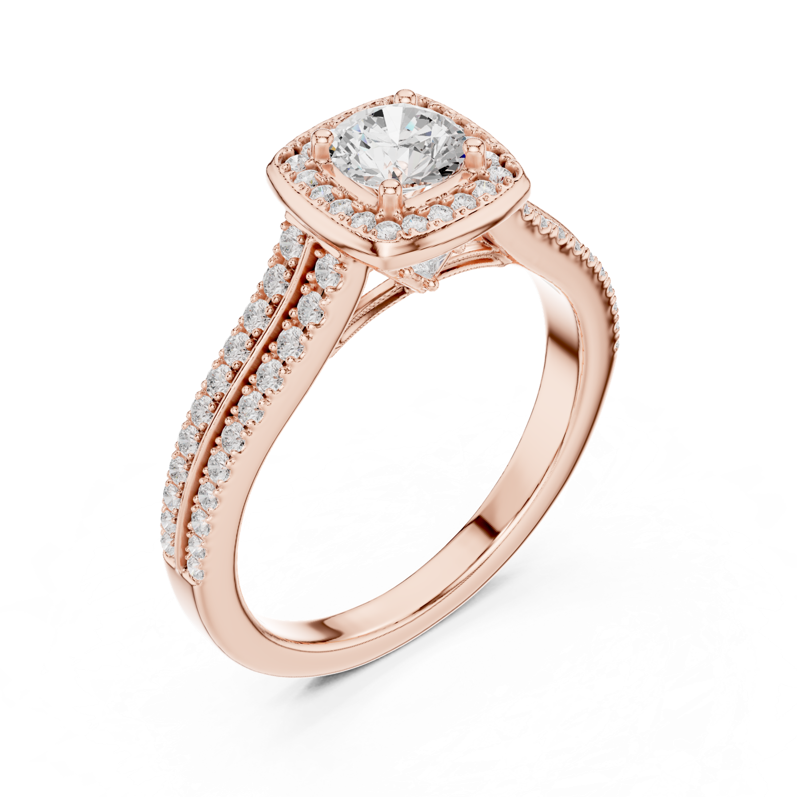 Gold Ring LR-0248, Rose Gold, view 2