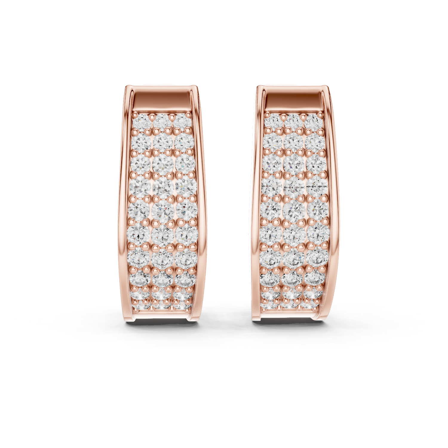 Gold Earrings L03-14, Rose Gold
