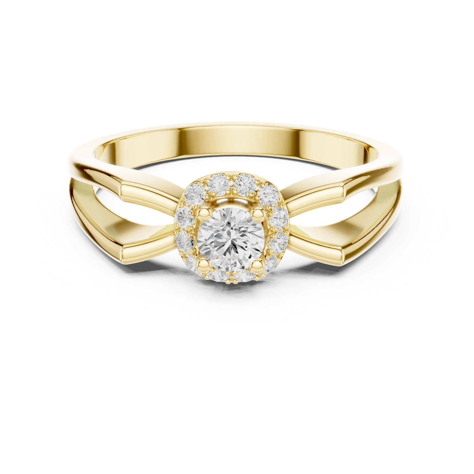 Gold Ring DDLR-837, Yellow Gold, view 4