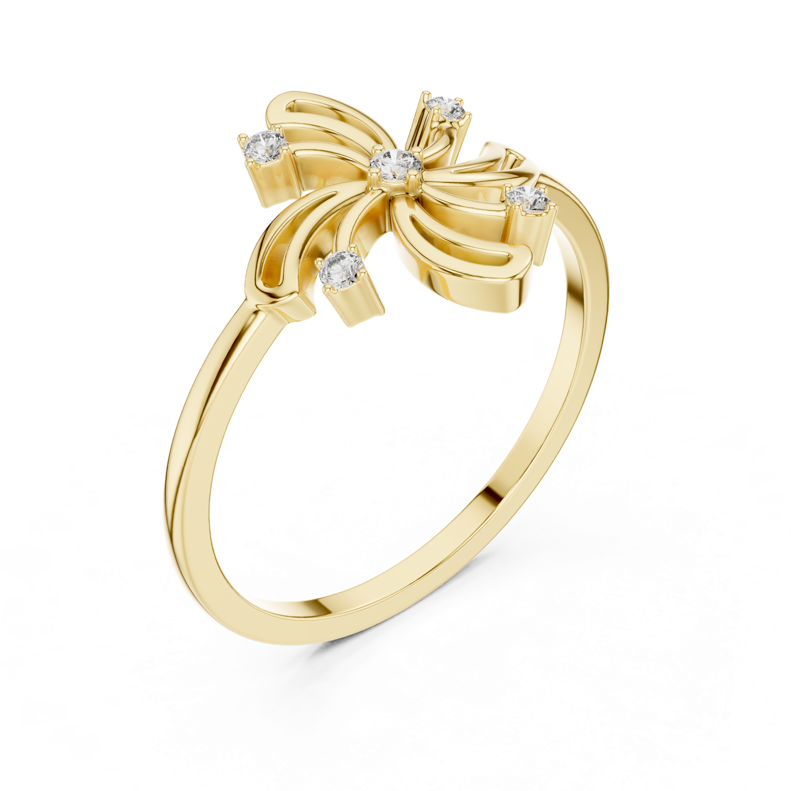 Gold Ring DR-6236, Yellow Gold, view 2