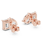 Gold Earrings L02-32, Rose Gold, view 3
