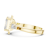 Gold Ring DDLR-342, Radiant center stone, Yellow Gold, view 3