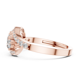 Gold Ring ALR-165, Rose Gold, view 3