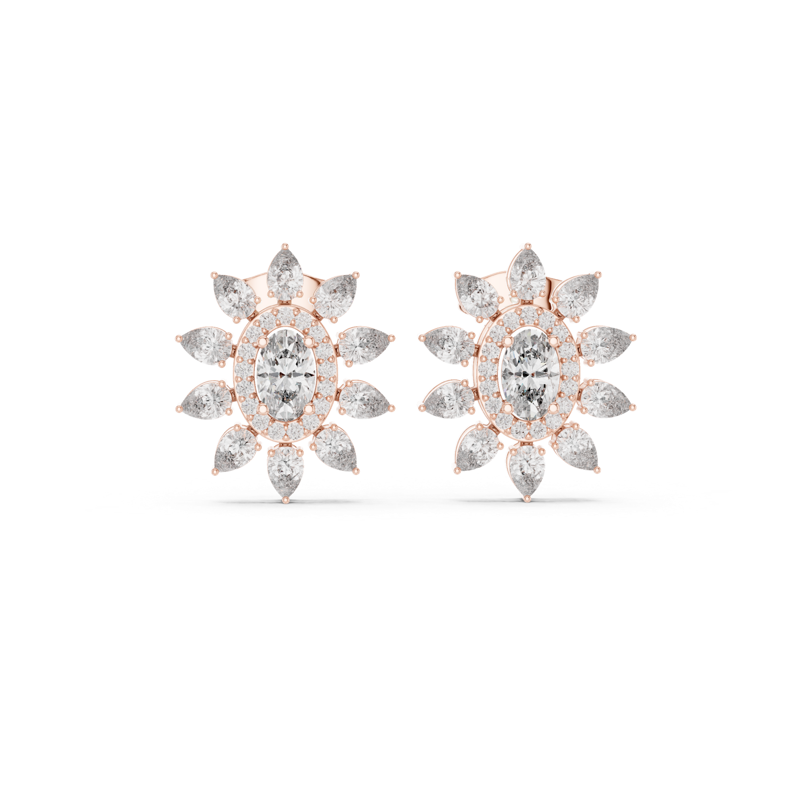 Gold Earrings AGDER-270, Rose Gold