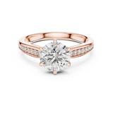 Gold Ring LR-0038, Rose Gold, view 4