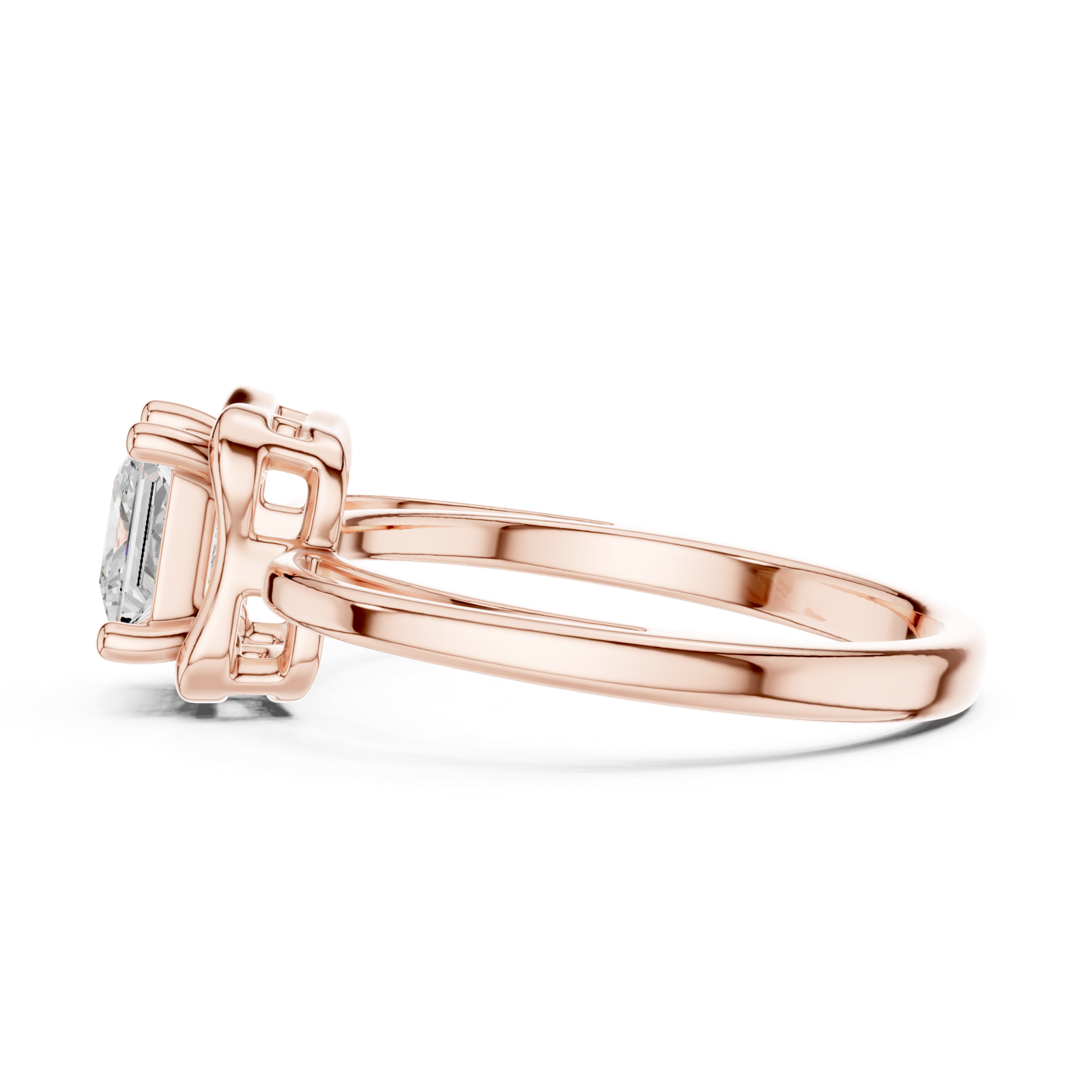 Gold Ring DDLR-514, Rose Gold, view 3