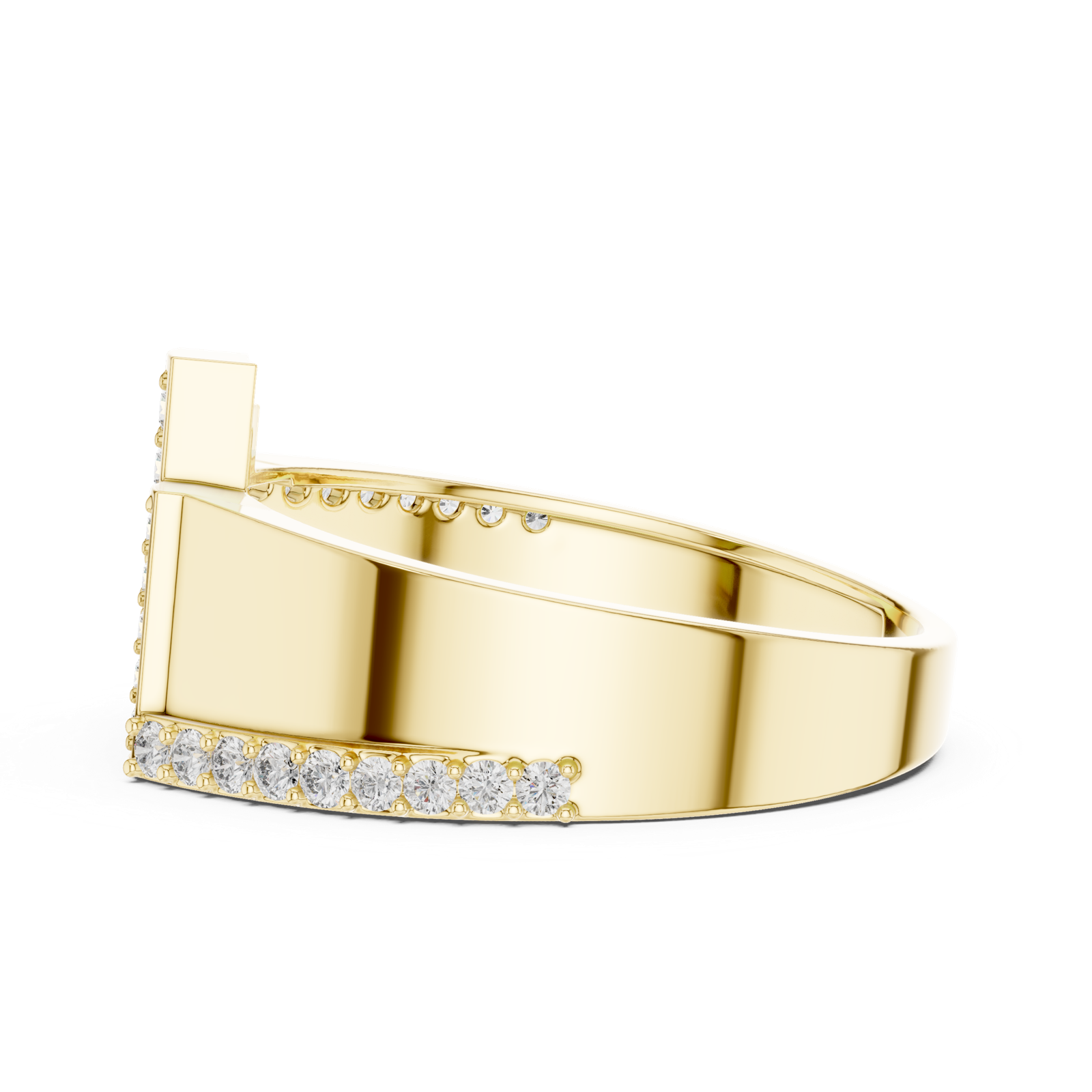 Gold Ring LR-01 (28), Yellow Gold, view 3