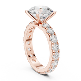 Gold Jewelry L35-63, Round center stone, Rose Gold, view 1