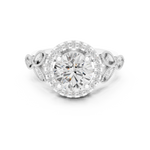 Gold Ring DDLR-408, White Gold, view 4