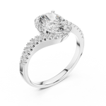 Gold Ring 00001L (48), White Gold, view 2