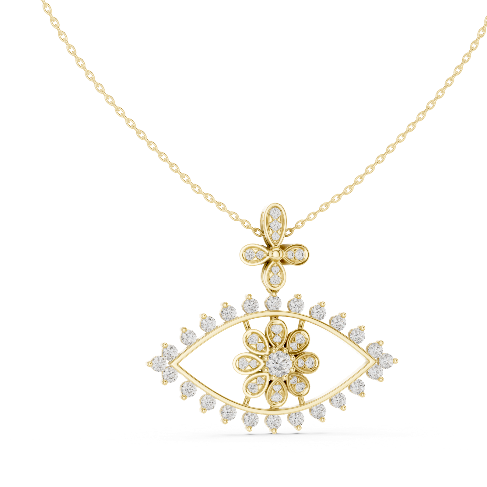 Gold Pendant GPD-0020, Yellow Gold, view 1