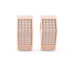 Gold Earrings L03-5, Rose Gold, view 4