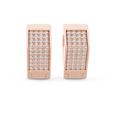 Gold Earrings L03-5, Rose Gold, view 4