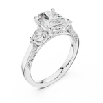 Gold Ring DDLR-1042, White Gold, view 2