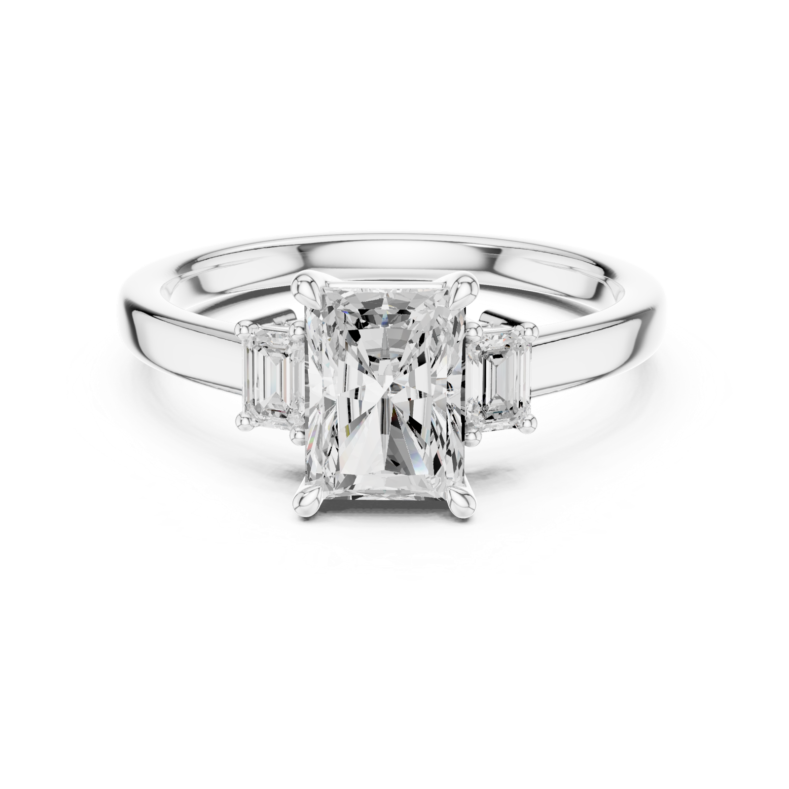 Gold Ring DDLR-906, White Gold, view 4