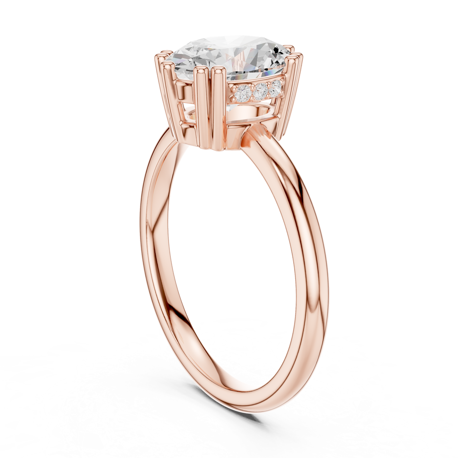 Gold Ring DDLR-927, Rose Gold, view 1