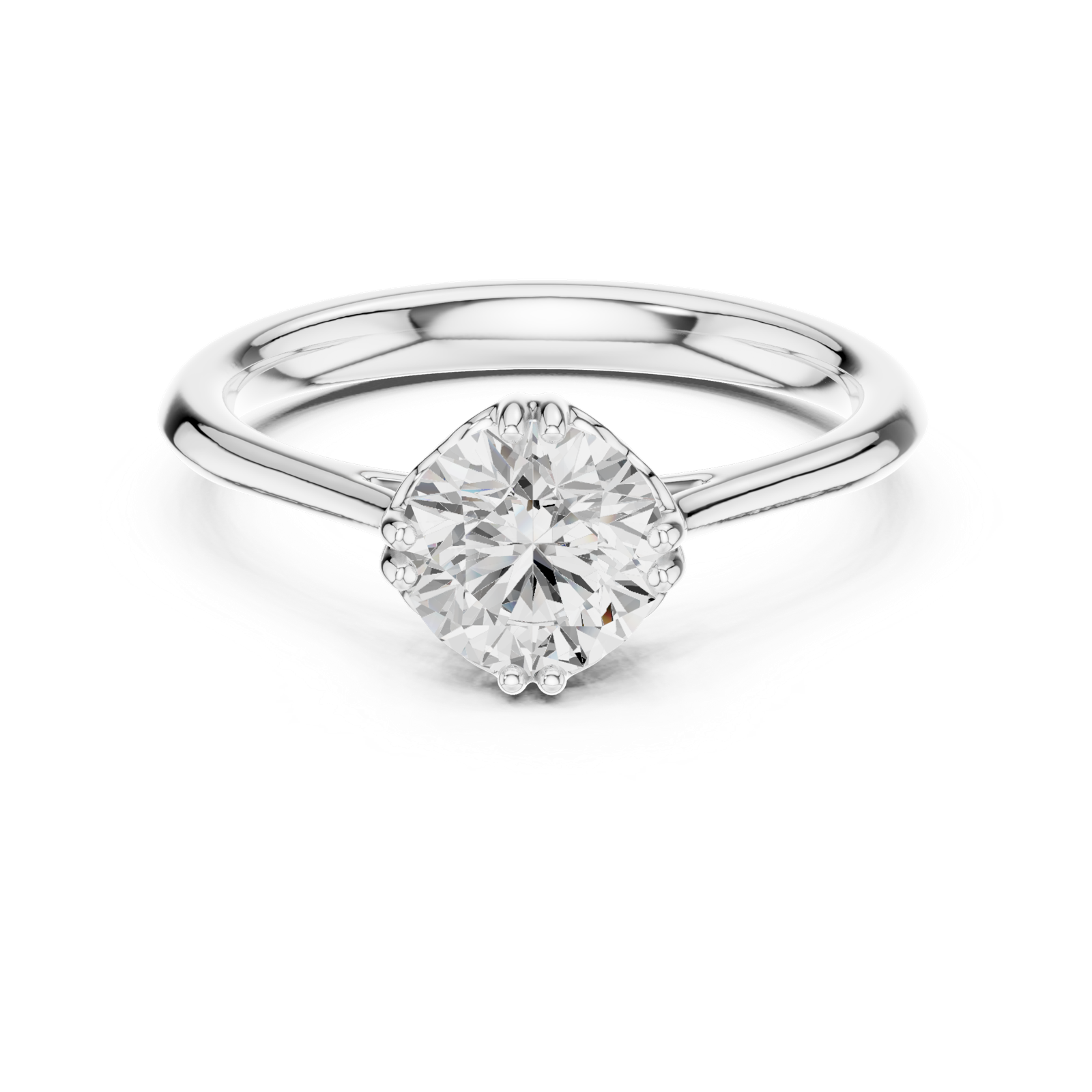 Gold Ring DDLR-552, White Gold, view 4