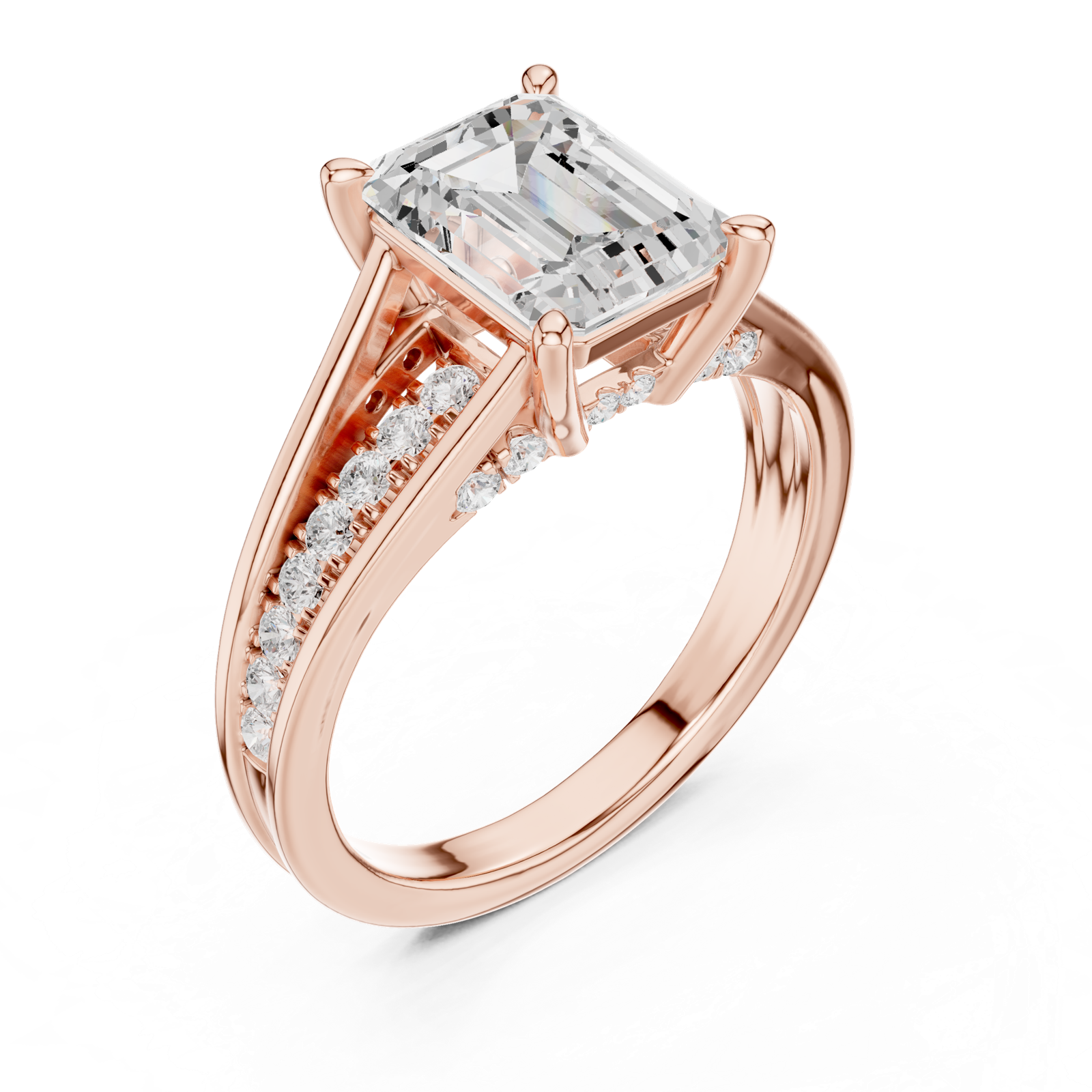 Gold Ring DDLR-253, Rose Gold, view 2
