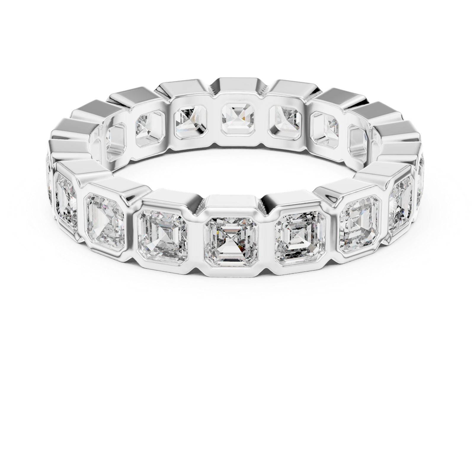 Gold Ring DDLR-219, White Gold, view 4
