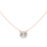 Gold Jewelry DDPO-007, Oval center stone, Rose Gold, view 4