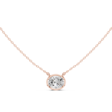 Gold Jewelry DDPO-007, Oval center stone, Rose Gold, view 4