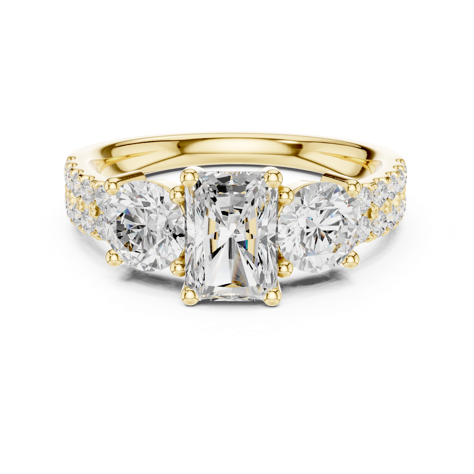 Gold Ring DDLR-717, Yellow Gold, view 4