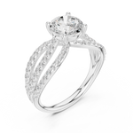 Gold Ring DDLR-676, White Gold, view 2