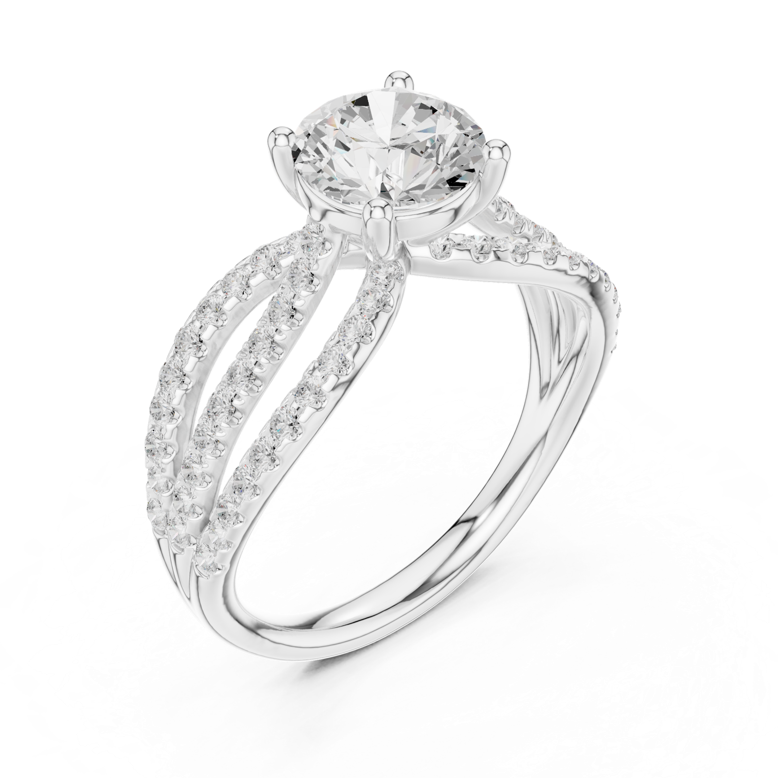 Gold Ring DDLR-676, White Gold, view 2