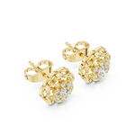 Gold Earrings 9-10073E, Yellow Gold, view 2