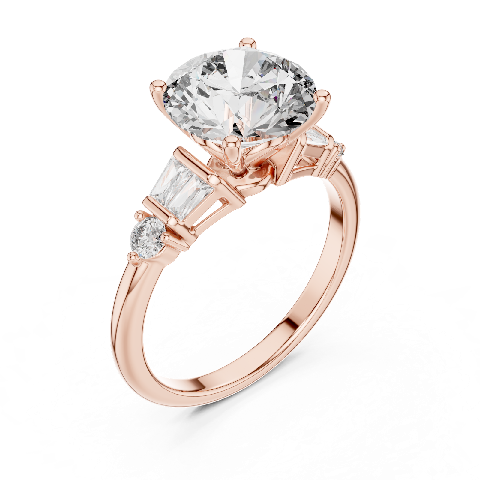 Gold Ring DDLR-157, Rose Gold, view 2