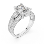 Gold Ring DDLR-046, White Gold, view 2