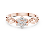 Gold Ring HLR-72, Rose Gold, view 4