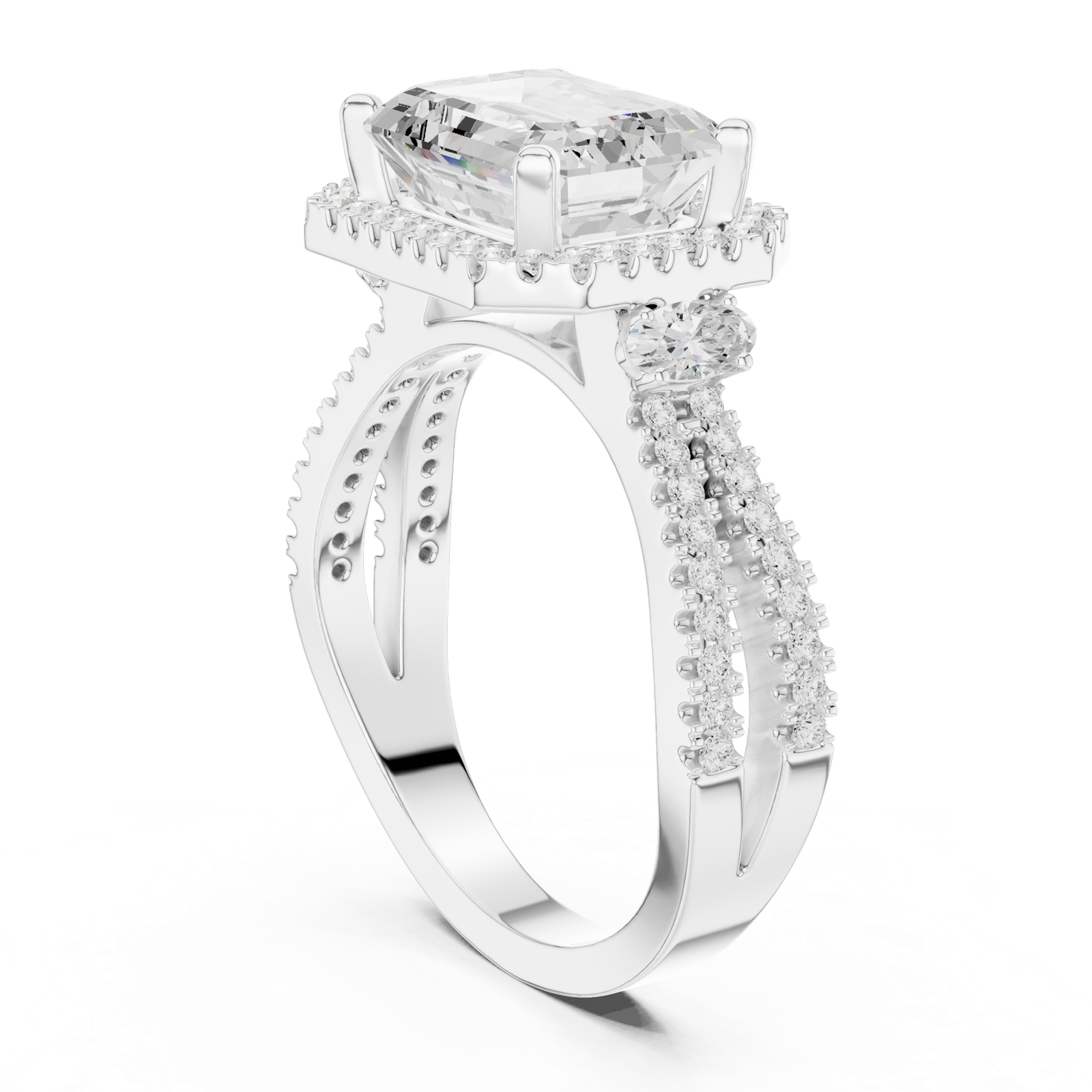 Gold Ring DDLR-339, White Gold, view 1