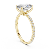 Gold Jewelry L36-16, Oval center stone, Yellow Gold, view 1