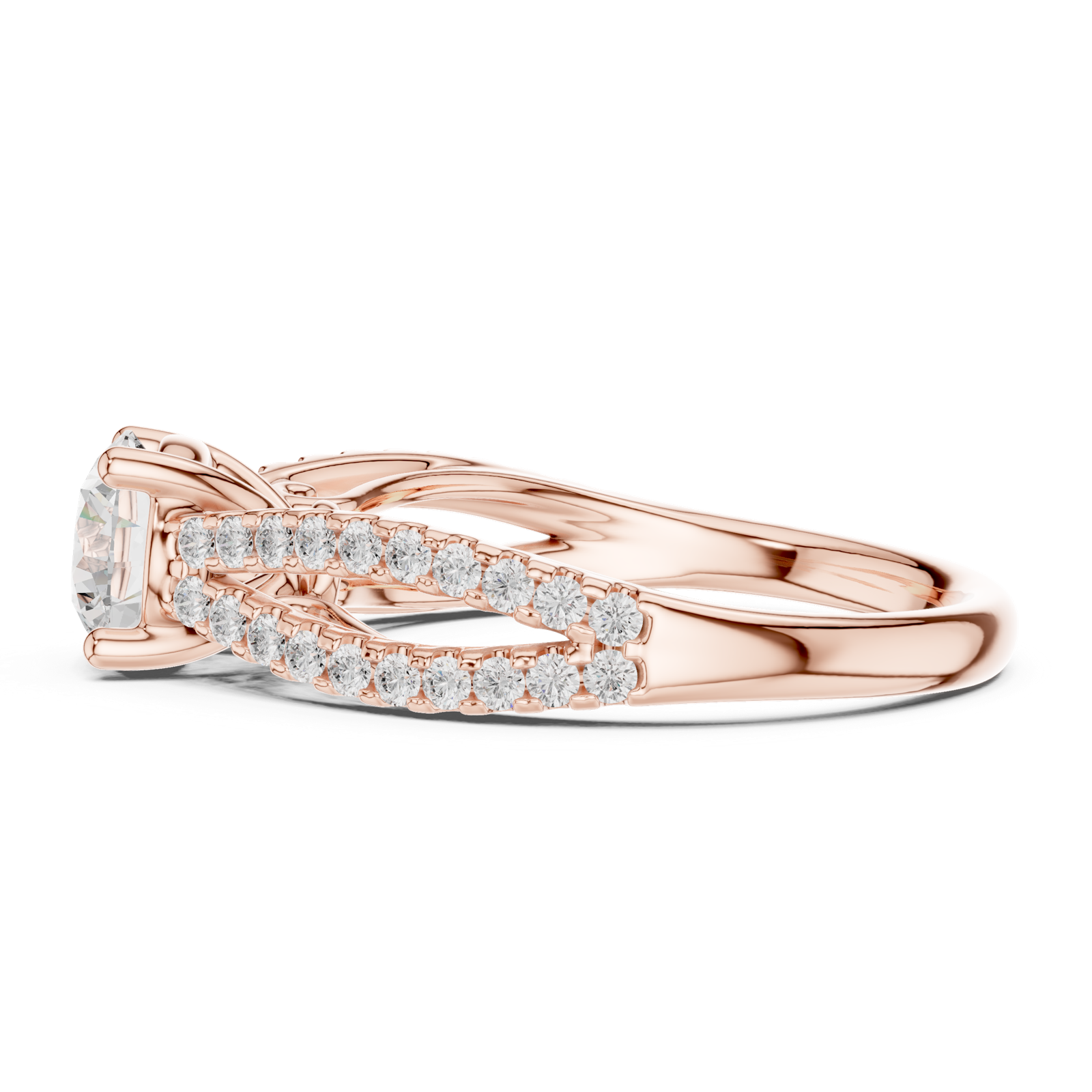 Gold Ring DDLR-636, Rose Gold, view 3